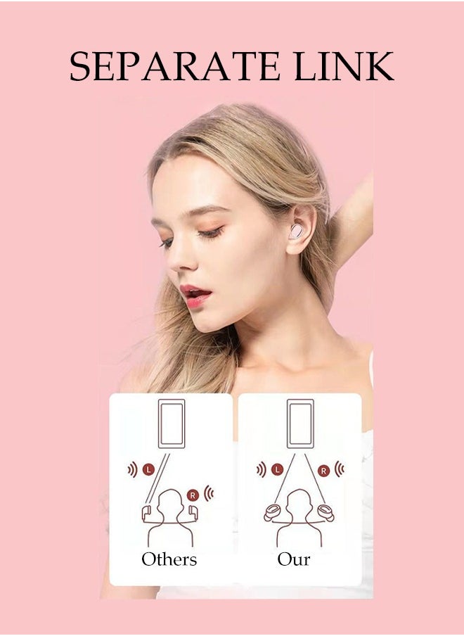 Generic Wireless Earbuds, Noise Cancelling Earbuds with Digital Display, Lipstick-Shaped Stylish Design, Tiny, Lightweight Comfort, Smart Noise Cancelling, Clear Sound, 24H Playtime, IPX4,Waterproof Stereo Earphones for Sport  - Image 3