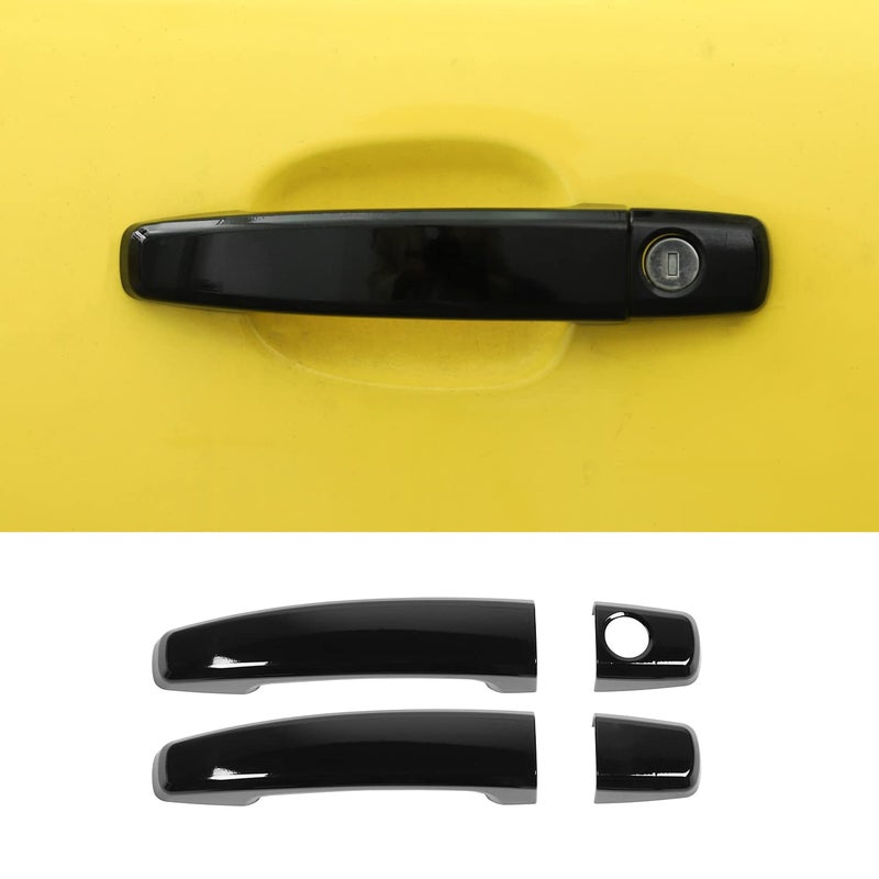 RAZPOY for Camaro Exterior Door Handle Cover Outside Door Handle Trim Protector Compatible with Chevrolet Chevy Camaro 20102015 Black - Image 2