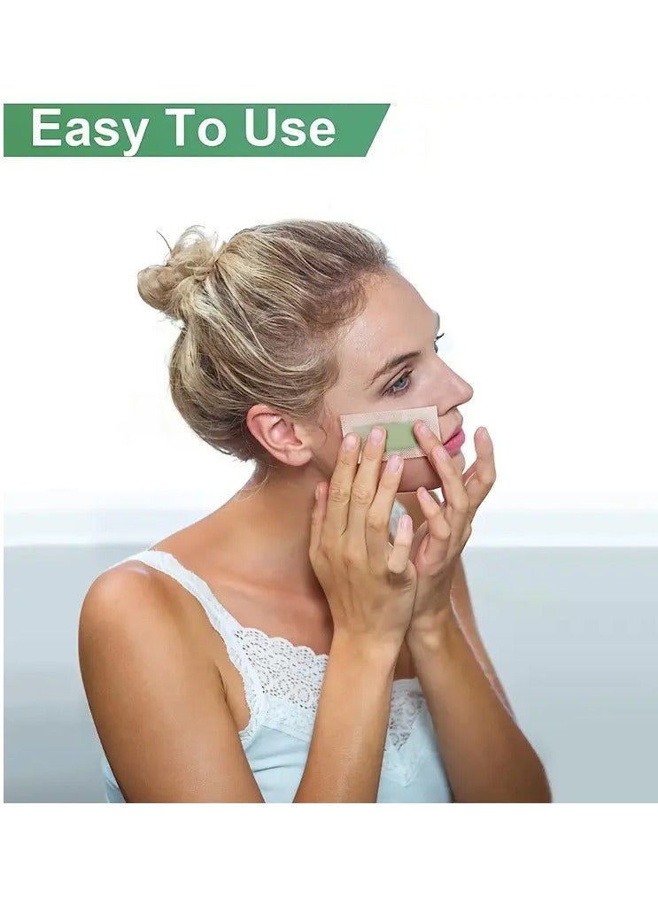 Rozino Green aloe vera hair removal wax strip, ready to use and tear off, removing hair removal small wax strips on the upper lip, legs, bikini, eyebrows, chin, armpits and other areas, portable and practical - comes with wet wipes as a gift - Image 2