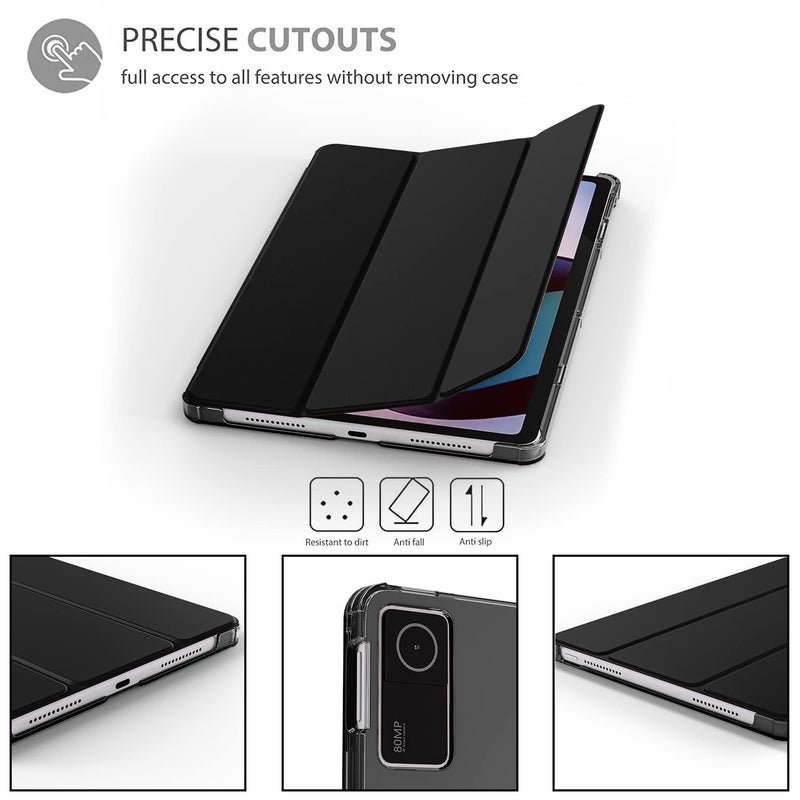 ProElite Case Cover for Redmi Pad SE 11 inch Cover, Smart Flip Case Cover for Redmi Pad SE 11 inch Translucent Back with Stylus Pen [Auto Sleep Wake Feature], Grey - Image 3