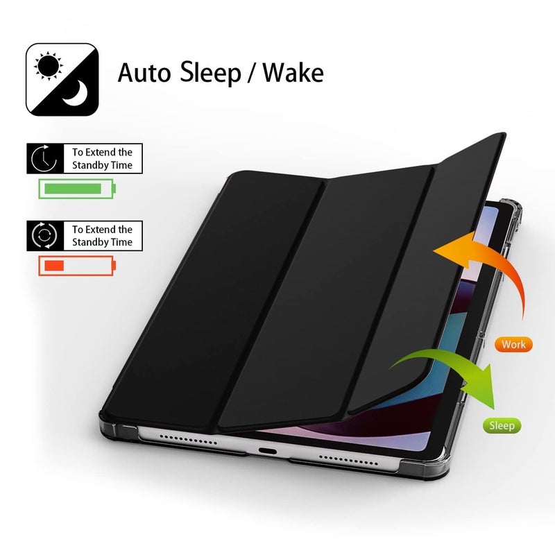 ProElite Case Cover for Redmi Pad SE 11 inch Cover, Smart Flip Case Cover for Redmi Pad SE 11 inch Translucent Back with Stylus Pen [Auto Sleep Wake Feature], Grey - Image 2