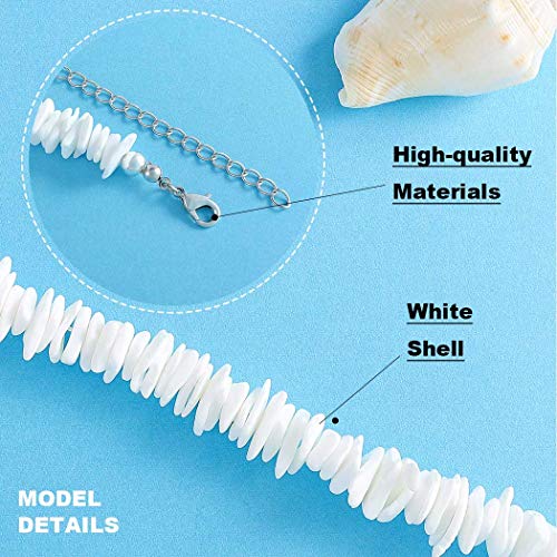 Latious Puka White Shell Necklace Beach Chip Seashell Necklaces Clam Chips Necklace for Women - Image 3