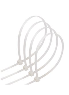 Generic Cable Ties 200mm x 5mm - White Nylon Zip Tie Wrap - Self-Locking for Home, Office, Garden, Garage, and Workshop (Pack of 100)  - Image 2