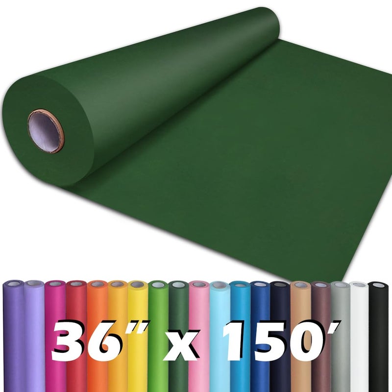 PH PERKHOMY PerkHomy Dark Green Kraft Paper Roll 36 x 1800 150 for Gift Wrapping Bouquet Flower Art Painting Craft Writing Packaging Shipping 80GSM 55LB Dark Green 36 x 150 - Image 2