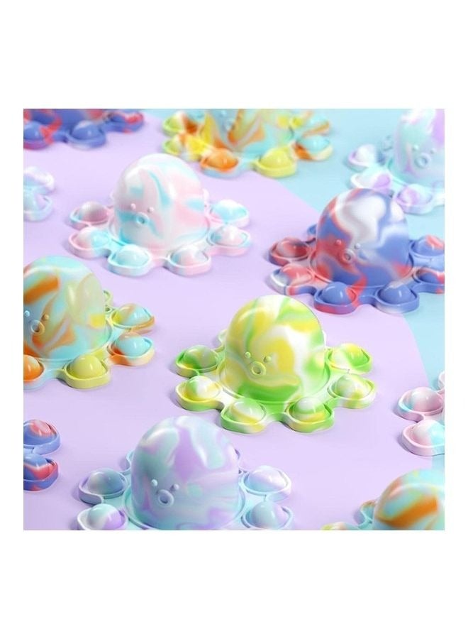 Silicone Double-Sided Flip Octopus Stress Relief Fidget Toy , Bubble Press The Keychain Pendant  - Image 2