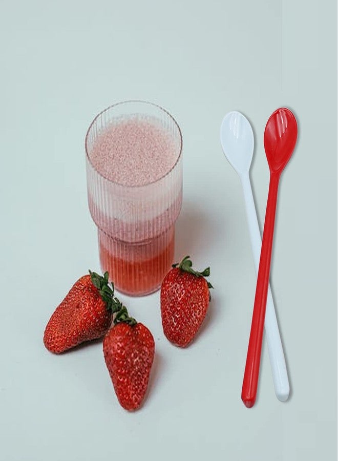 Goeielewe مجموعة غويليوي المكونة من 8 ملاعق خلط من الميلامين، ملاعق إسبريسو طويلة، ملعقة لاتيه ملونة، ملعقة آيس كريم للحلوى، ملاعق تقليب كوكتيل للقهوة والحلوى، 8.8 بوصة (ألوان متنوعة) - Image 5