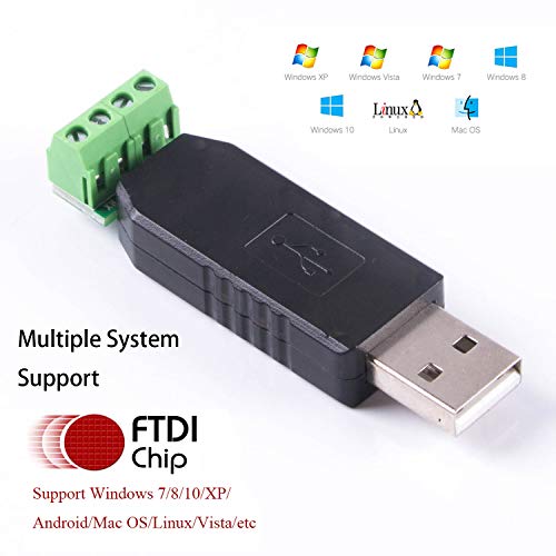 usangreen USB to RS232 Serial Adapter 4 Pin Terminal Block TXD RXD GND VCC Pinout with FT232RL Chip Support Windows XP/Android/Window7/8/10/Mac OS/Vista - Image 3
