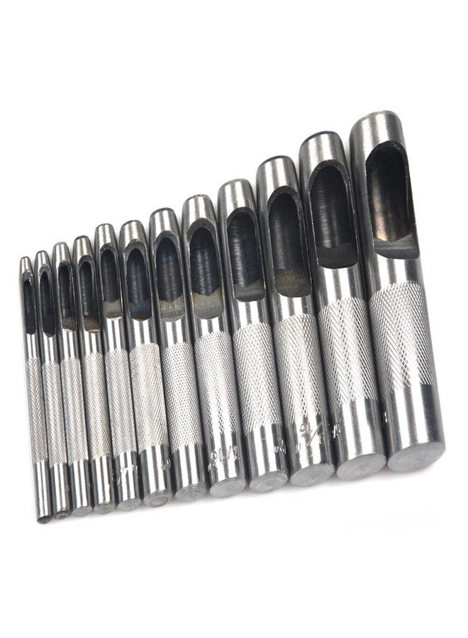 OWDEN 12Piece Leather Hole Punch Set with a Free Cutting mat,Leather Tool,Hollow Punch Set, Round Hole Punch Set,for Cutting of Soft Material - Image 3