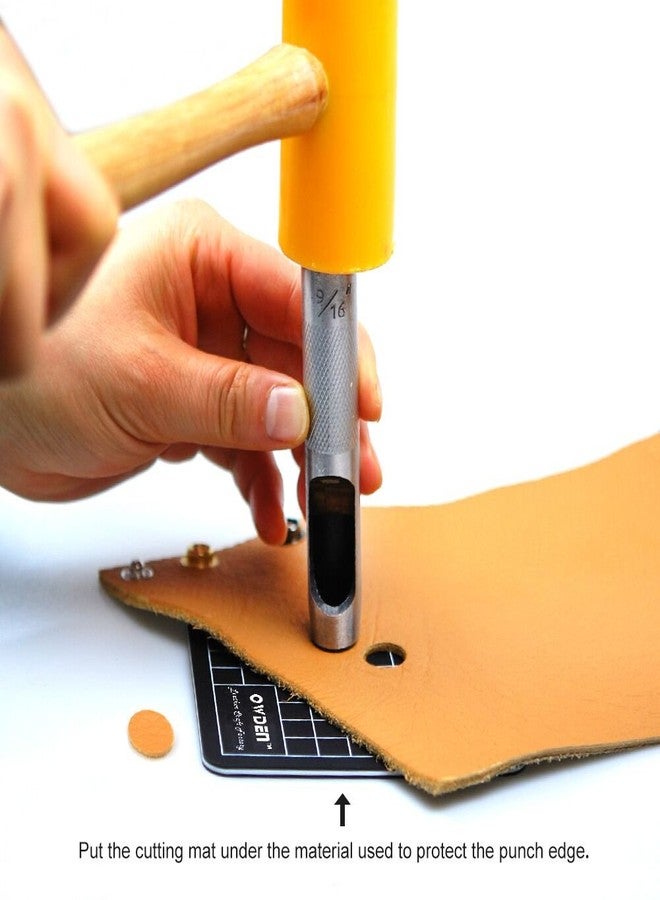 OWDEN 12Piece Leather Hole Punch Set with a Free Cutting mat,Leather Tool,Hollow Punch Set, Round Hole Punch Set,for Cutting of Soft Material - Image 5