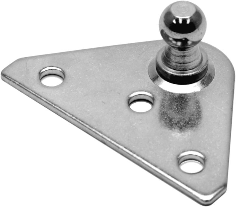 TCH Hardware - 4 Pack 10mm Steel Ball Stud Flat Mounting Bracket | Gas Spring Shock Strut Prop | Steel | Heavy Duty Zinc Plate Hardware | Silver - Image 2