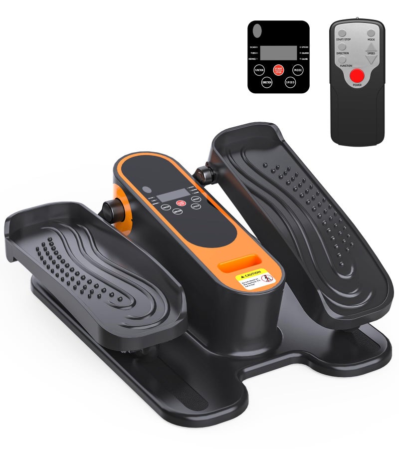 yolid 2025 New Under Desk Elliptical Machine,Portable Seated Pedal Exercise Machine for Seniors,Mini Leg Exerciser with 12 Adjustable Speeds&Remote Control,Quiet&Compact for Home Office (Orange) - Image 1