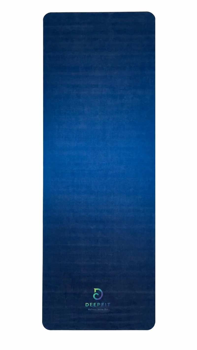 DEEPFIT Suede yoga mat Blue
