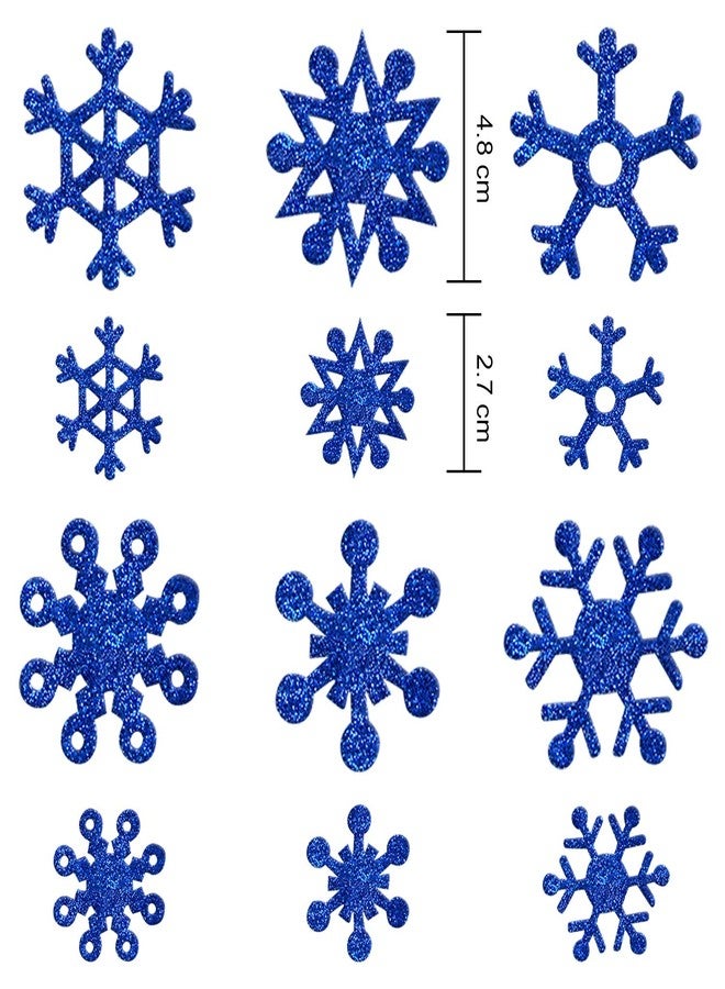 Aneco 500 Pieces Glitter Snowflakes Foam Stickers Self-Adhesive Winter Snowflake Stickers for Christmas Party and DIY Craft Projects - Image 2