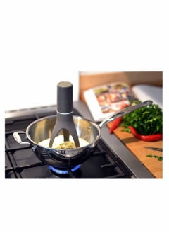 Y&D Automatic Triangle Stirrer Adjustable Electric Hand Whisk Blender 3 Speeds Mixer Portable Kitchen Gadgets Stir Mixing Egg Beater for Frappe Matcha Hot Chocolate (Black)  - Image 2