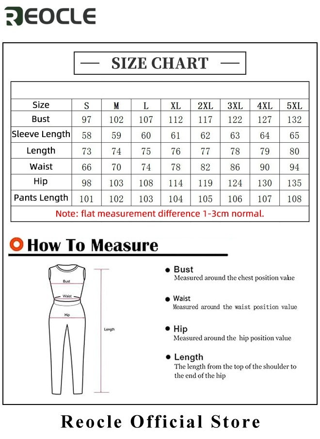 REOCLE - Women's 2 Piece Outfit Linen Lapel Long Sleeve Shirt & Wide Leg Pants Sets Spring Autumn Casual Solid Color Loungewear - Image 1