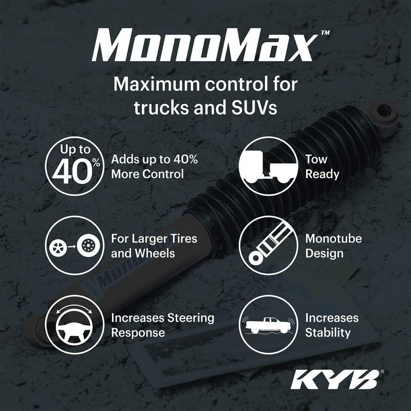 KYB 565060 MonoMax Gas Shock Absorber - Heavy Duty Red - Image 4