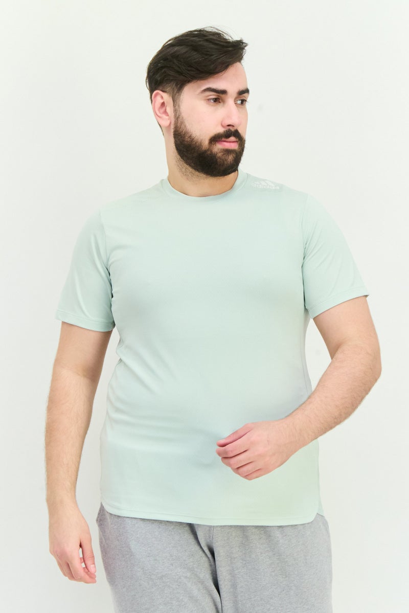 Adidas Men Sportswear Fit Short Sleeve Training T-Shirt, Mint Green - Image 1