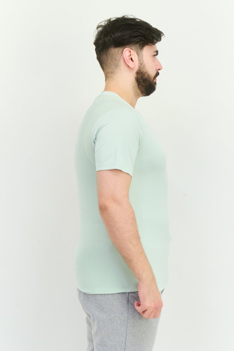 Adidas Men Sportswear Fit Short Sleeve Training T-Shirt, Mint Green - Image 4