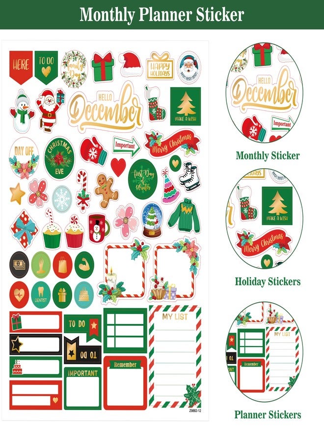 Vondafe Planner Stickers - Monthly Planner Stickers and Accessories 25 Pages 1500 + Stunning Functional and Colorful Designs, Calendar Sticker Includes Festival Theme Journal Sticker - Image 3