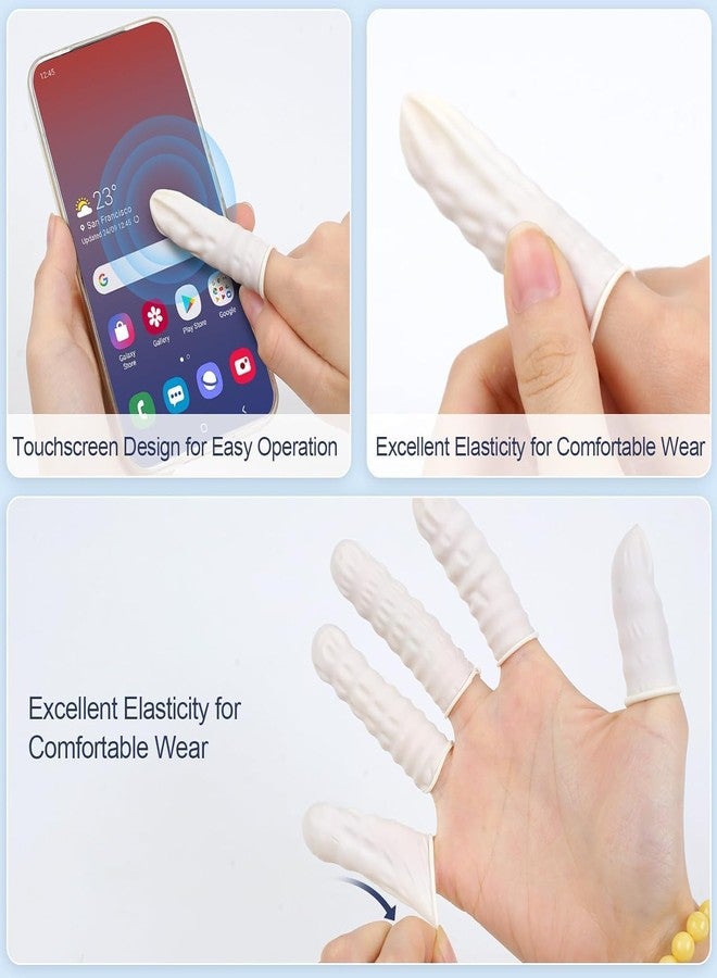 Surgix Anti-Static ESD Latex Finger Cots, Reusable Rubber Fingertips Protective Finger Gloves (White, 100 pcs) - Image 5