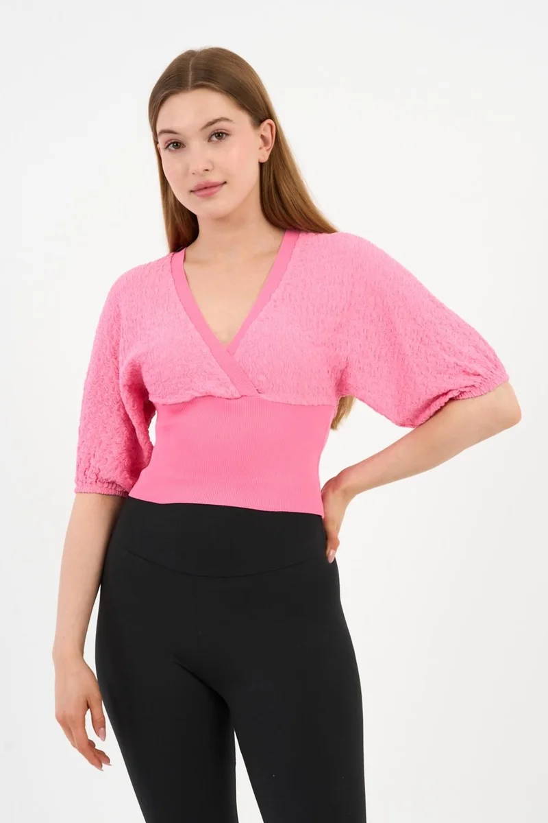 Alexander Gardi Women's Double Breasted Balloon Sleeve Blouse (A2310130)
