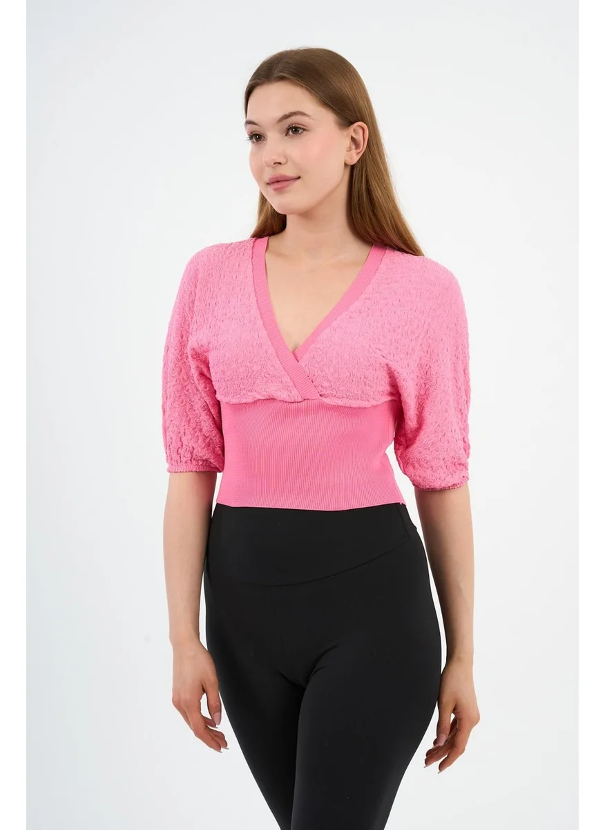 Alexander Gardi Women's Double Breasted Balloon Sleeve Blouse (A2310130)
