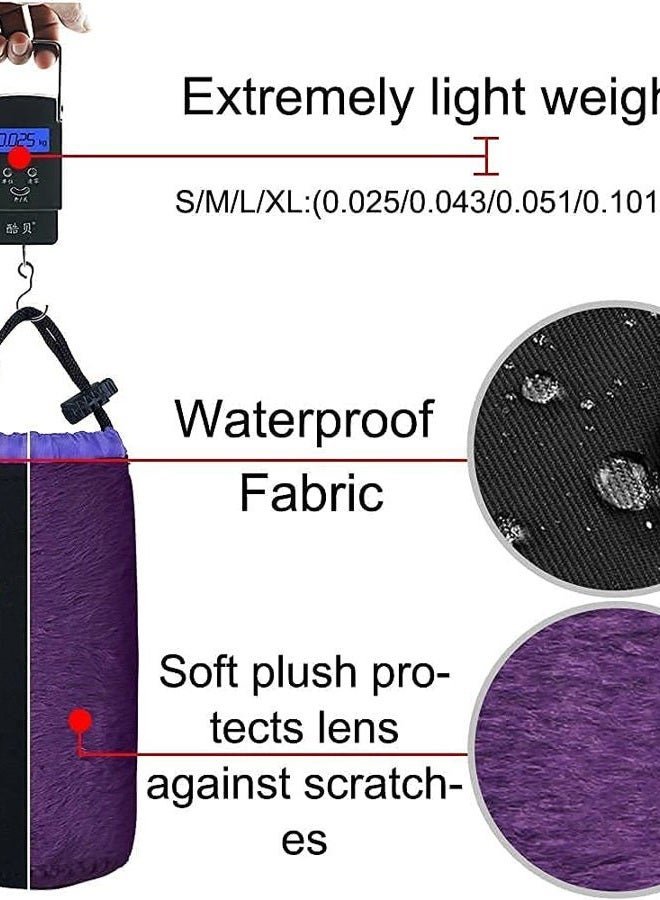 Cwatcun 4 Pack Lens Pouch Set, Camera Lens Case Bag with Thick Protective Neoprene, for Canon Nikon Sony Pentax Olympus Panasonic Fuji Sigma DSLR SLR Camera Lens (Size Small, Medium, Large, X Large) - Image 4