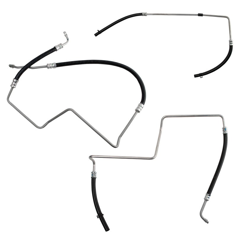 TRQ Power Steering Pressure Return Hose Assembly Set 3pc Compatible with Trailblazer Envoy
