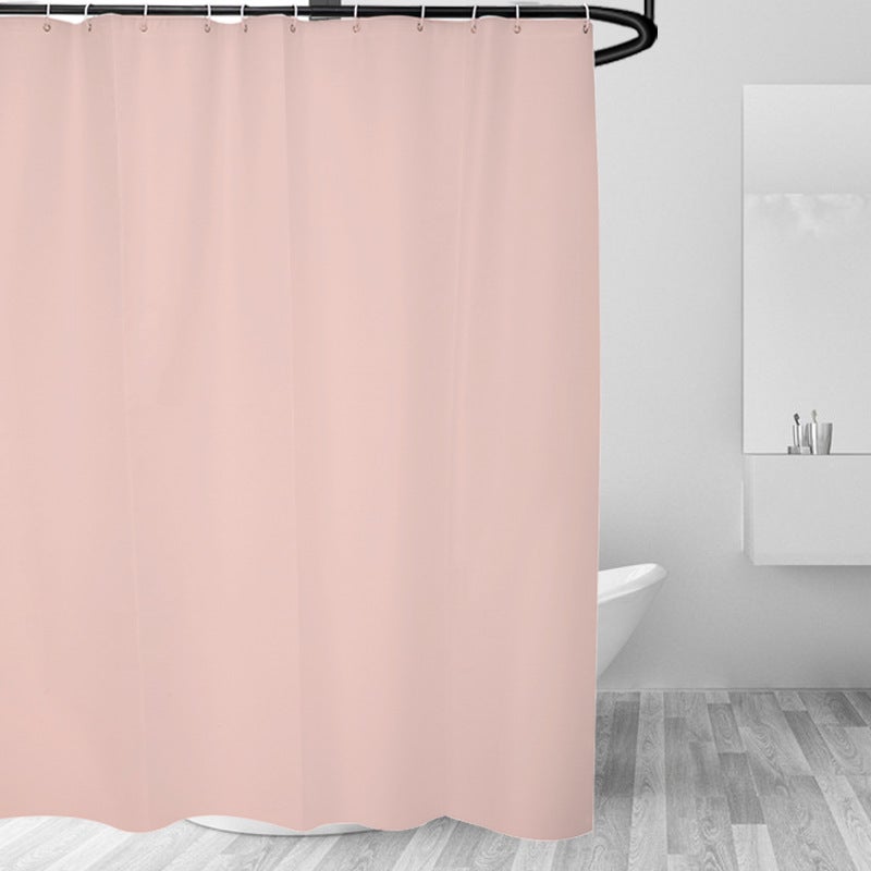 general Solid Color PEVA Shower Curtain Waterproof Mildew Resistant with Metal Grommets - Image 1