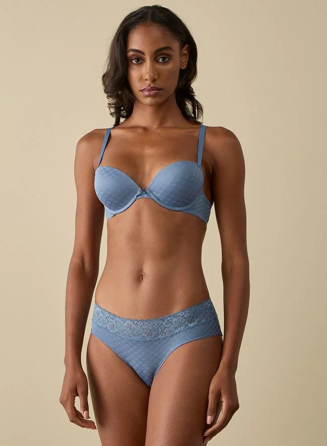 Splash FAV Lace Detail Hipster Briefs with Elasticated Waistband