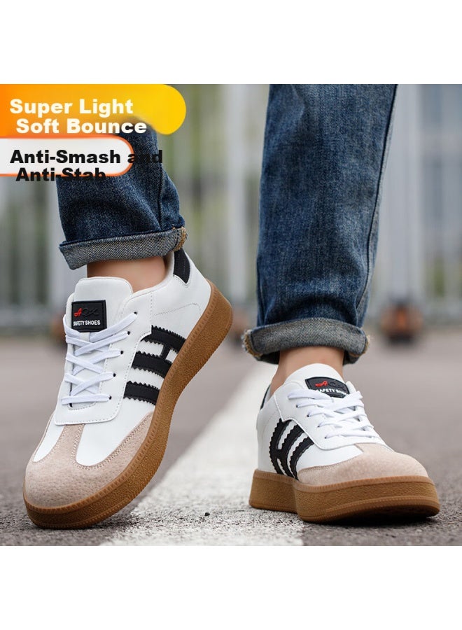 Old housekeeper Butler Safety Shoes Men'S Breathable Odor-Proof Steel Toe Smash-Proof Puncture-Proof Safety Work Shoes Comfortable And Durable 41 - Image 4