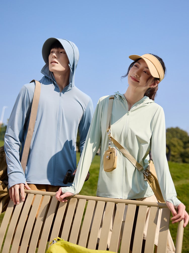 Gong Ban UPF50+ Ice Silk Sun Protection Jacket - Lightweight Outdoor UV Protective Hoodie for Men &  Women - Image 1