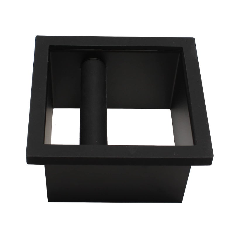 DIBTSA Espresso Coffee Ground Knock Box Chute Builtin Desktop Waste Bucket Stainless Steel Bottomless Knocking Residue Box Trapezoid