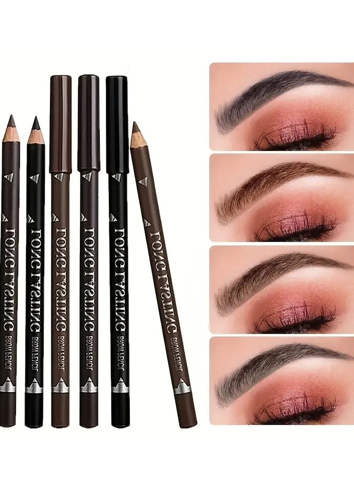 ORiTi مجموعة أقلام مكياج متعددة الوظائف مكونة من 3 قطع من قلم تحديد العيون والحواجب مقاومة للماء والعرق، حواجب مثالية تدوم طويلاً، قلم مكياج عيون نسائي طبيعي غير لامع - Image 1