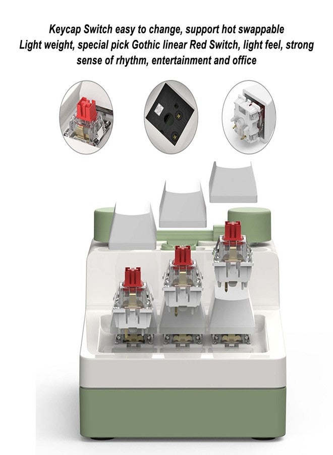 Bewinner Mini 6 Key Bluetooth Mechanical Keypad, Multifunctional Shortcut Programmable Macro Keyboard with RGB Lighting Hot Swappable for Gaming - Image 3