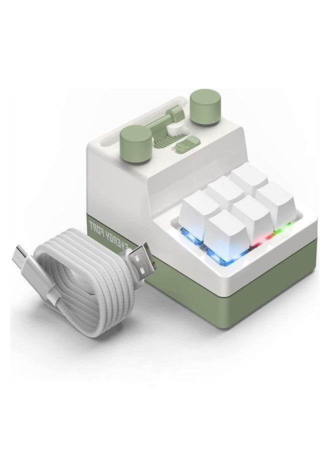 Bewinner Mini 6 Key Bluetooth Mechanical Keypad, Multifunctional Shortcut Programmable Macro Keyboard with RGB Lighting Hot Swappable for Gaming - Image 1