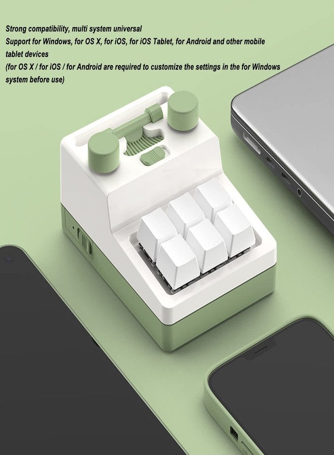 Bewinner Mini 6 Key Bluetooth Mechanical Keypad, Multifunctional Shortcut Programmable Macro Keyboard with RGB Lighting Hot Swappable for Gaming - Image 2