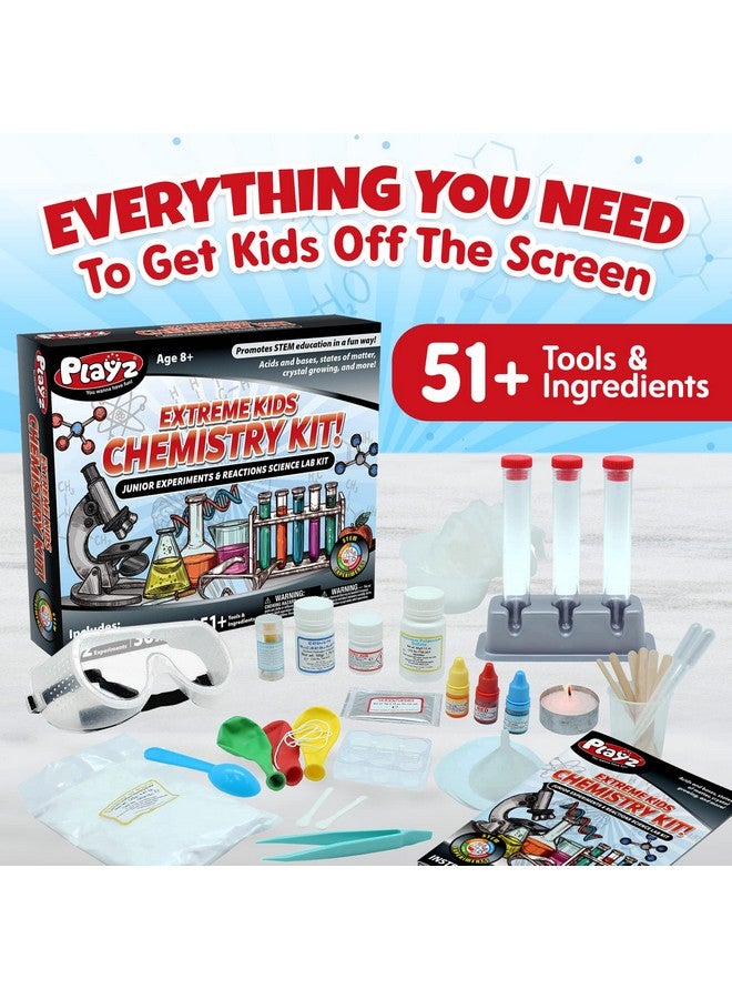 Playz 52 Extreme Kids Chemistry Experiments Set Stem Activities & Science Kits For Kids Age 812 With 51+ Tools Discovery Science Educational Toys & Gifts For Boys Girls Teenagers & Kids  - Image 5