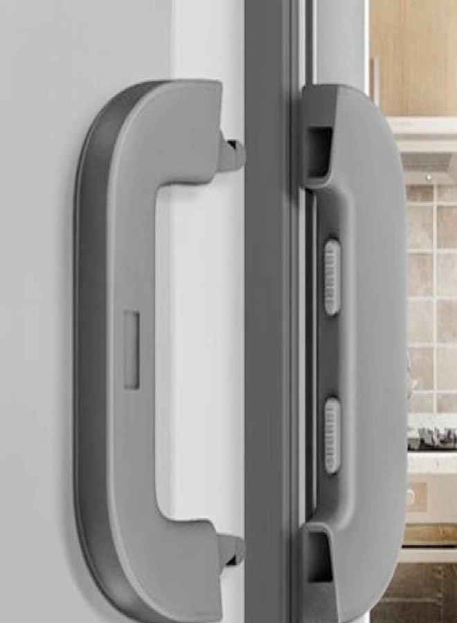 CLICKSWIFT قفل باب الثلاجة Clickswift® قطعة واحدة، قفل أمان للأطفال بدون حفر، مناسب للأطفال والحيوانات الأليفة، قفل لاصق قابل لإعادة الاستخدام وآمن للأطفال، مناسب للخزائن ذات الأبواب المزدوجة، والفريزر، والأدراج، وأجهزة المطبخ، سهل التركيب والإزالة - Image 2