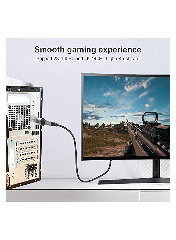 erorex Mini DP Female to DisplayPort Male 8K Extension 5cm Converter 8K(7680x4320)@60Hz 4K@144Hz DisplayPort 1.4 Bi-Directional Transmission DisplayPort to Mini DisplayPort 8K Cable - Image 4