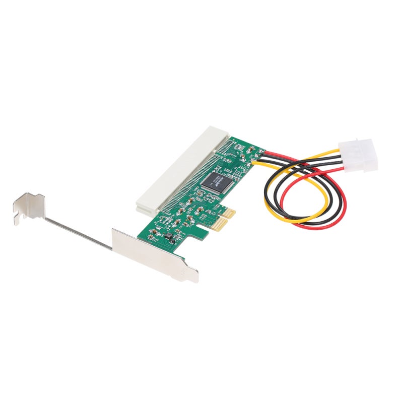 Pci-E to Pci Adapter 32-Bit 33Mhz: Power Supply 4Pin Support - Multi-Voltage Compatibility, Motherboard Expansion Converter for Desktop Computer Hardware Upgrade - Image 1