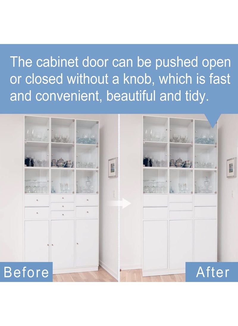 Teclican Cabinet Door Magnetic Catch Magnetic Cabinet Closures Heavy Duty Touch Latches Hidden Door Latch for Cabinet Drawer Convenient Beautiful and Neat Design 2 Pack of 5  - Image 4