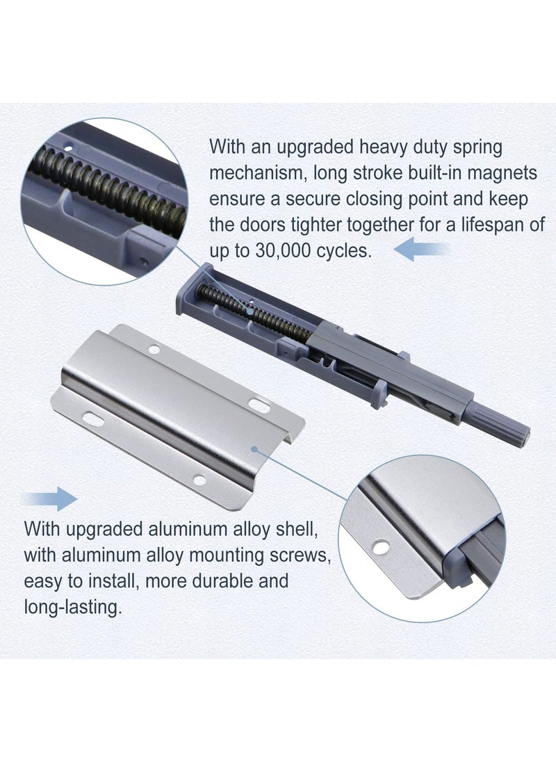 Teclican Cabinet Door Magnetic Catch Magnetic Cabinet Closures Heavy Duty Touch Latches Hidden Door Latch for Cabinet Drawer Convenient Beautiful and Neat Design 2 Pack of 5  - Image 5