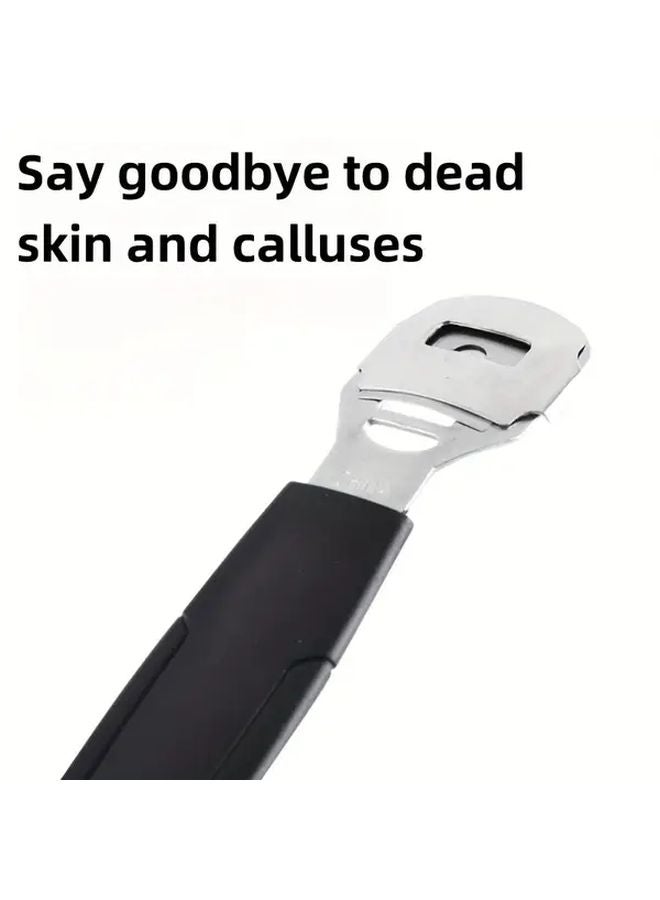 أداة تقشير الجلد الميت من الفولاذ المقاوم للصدأ الأزرق - تصميم مريح للعناية بالقدمين في المنزل - Image 3