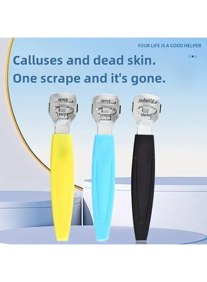 أداة تقشير الجلد الميت من الفولاذ المقاوم للصدأ الأزرق - تصميم مريح للعناية بالقدمين في المنزل - Image 2