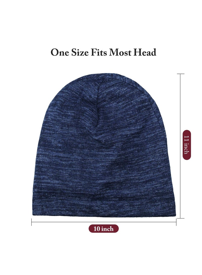 SYOSI 4 Pieces Satin Lined Sleep Cap Slouchy Beanie Hat Night Hair for Women Adjustable Bonnet Curly Sleeping caps-Gifts Ladies Multi-Colored - Image 4