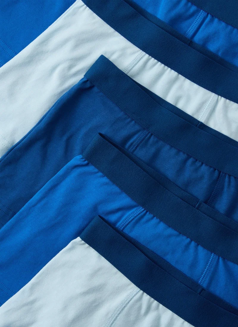 Matalan 5 Pack Boys Blue Trunks