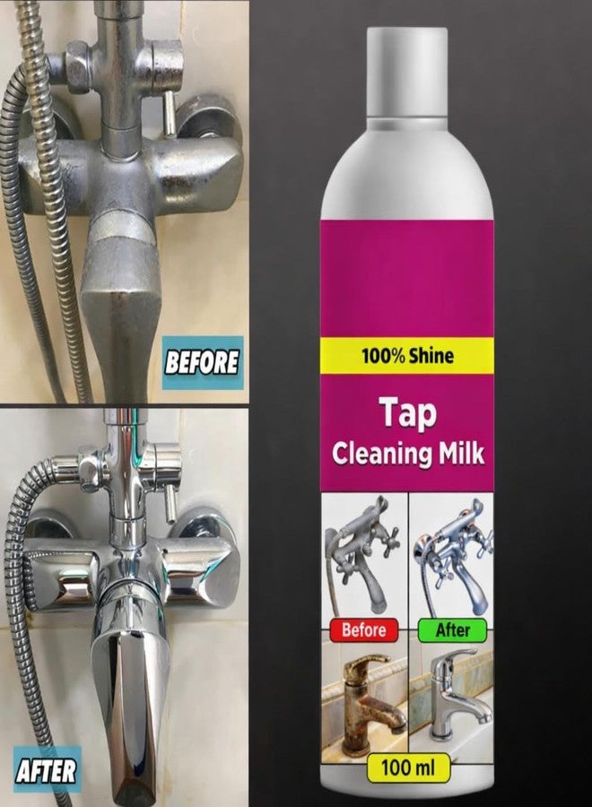 D4krezy Tap Cleaning Milk 100ml (Pack of 2) | Steel & Bathroom Fitting Cleaner | Rust, Hard Water Stain & Limescale Remover | Instant Shine Metal Polish for Kitchen & Bathroom - Image 3