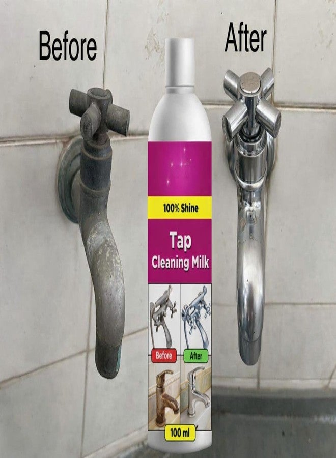 D4krezy Tap Cleaning Milk 100ml (Pack of 2) | Steel & Bathroom Fitting Cleaner | Rust, Hard Water Stain & Limescale Remover | Instant Shine Metal Polish for Kitchen & Bathroom - Image 4