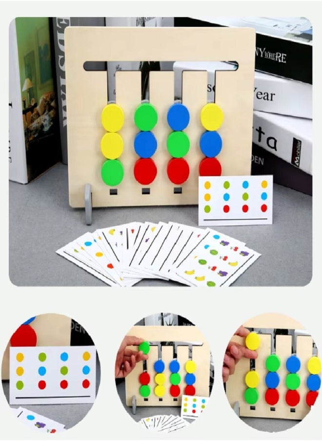 Montessori Colors and Fruits Double Sided Matching Game Logical Reasoning Training Kids Educational Toys Children Wooden To  - Image 5